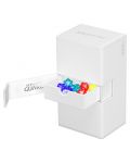 Cutie pentru carduri si accesorii Ultimate Guard Twin Flip`n`Tray XenoSkin - Monocolor White (200+ buc.) - 2t